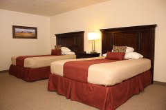 Two Queen Beds in Hotel Room at Clover Creek Inn