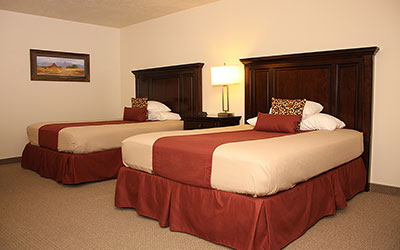 Two queen beds room at Clover Creek Inn